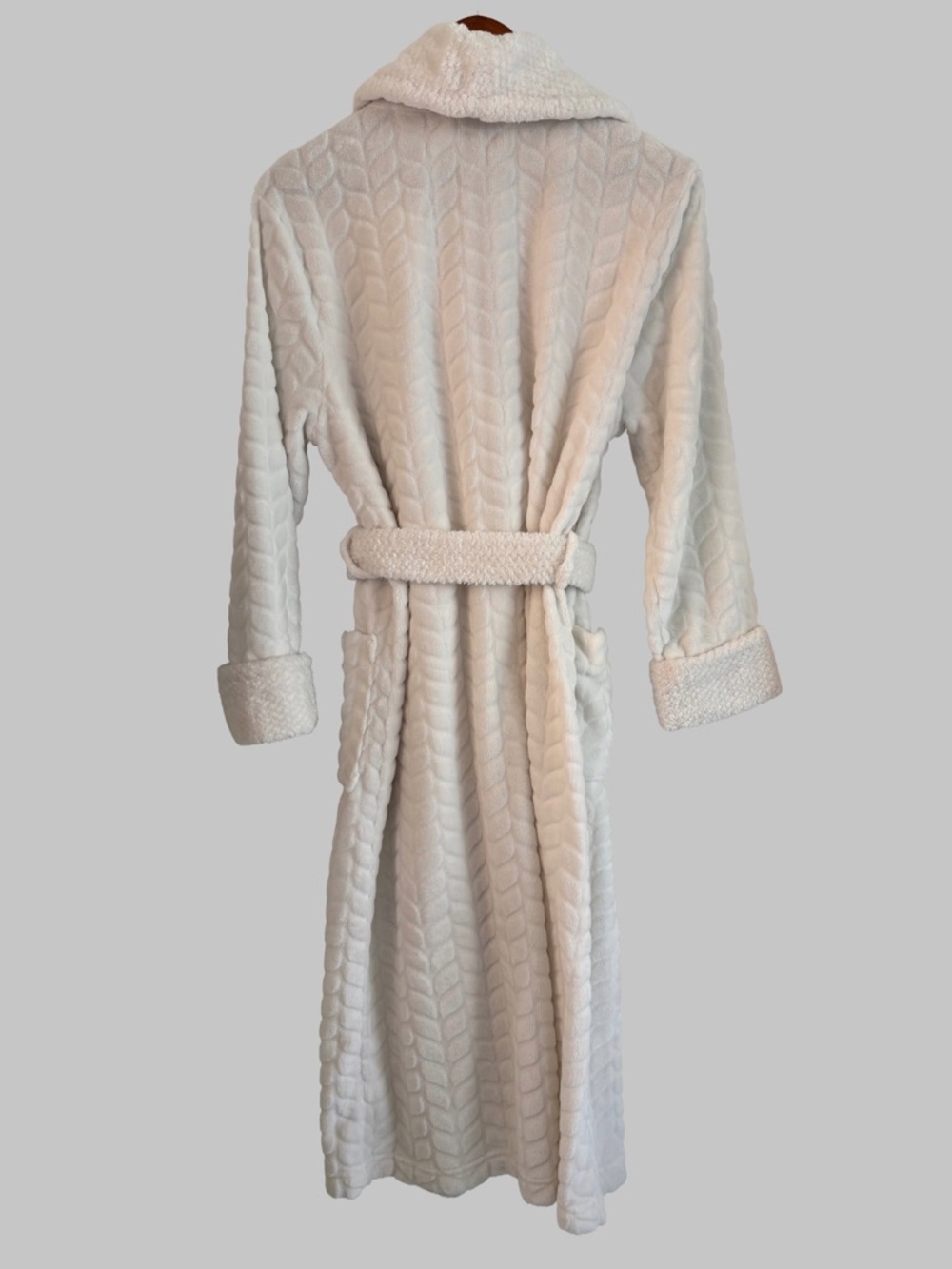 Sonoma Cream Quilted Plush Shawl Collar Bath Robe size Small - Picture 2 of 7